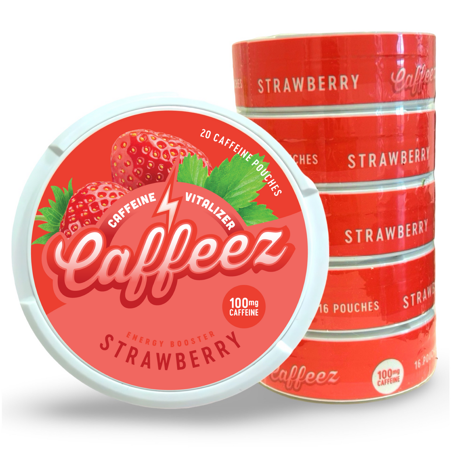 CAFFEEZ™ Strawberry Energy Pouch Sleeve (5 cans)