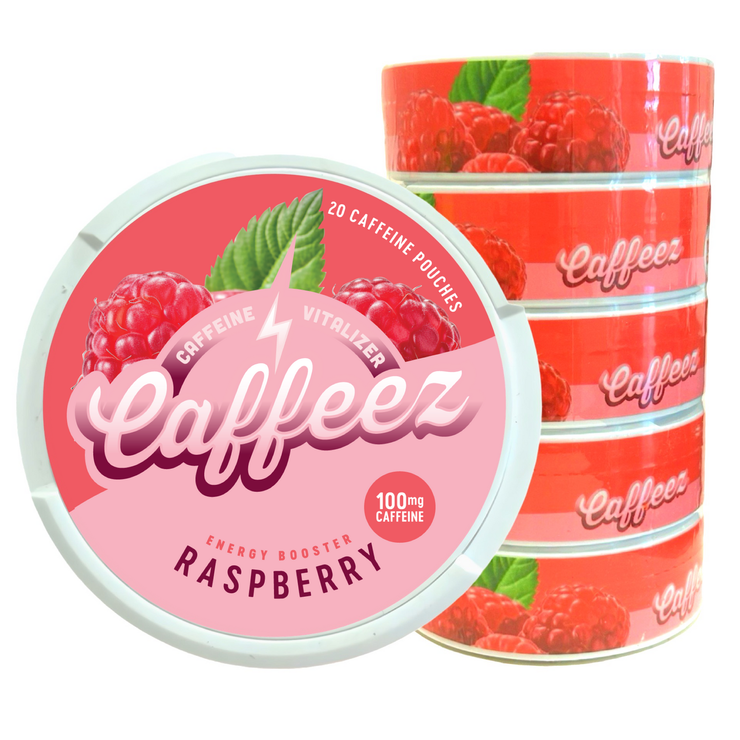 CAFFEEZ™ Raspberry Energy Pouch Sleeve (5 cans)