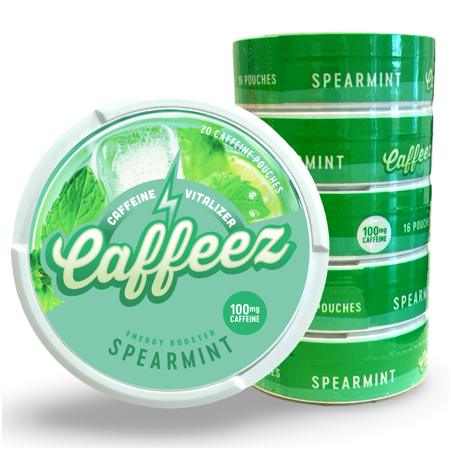 CAFFEEZ™ Spearmint Energy Pouch Sleeve (5 cans)