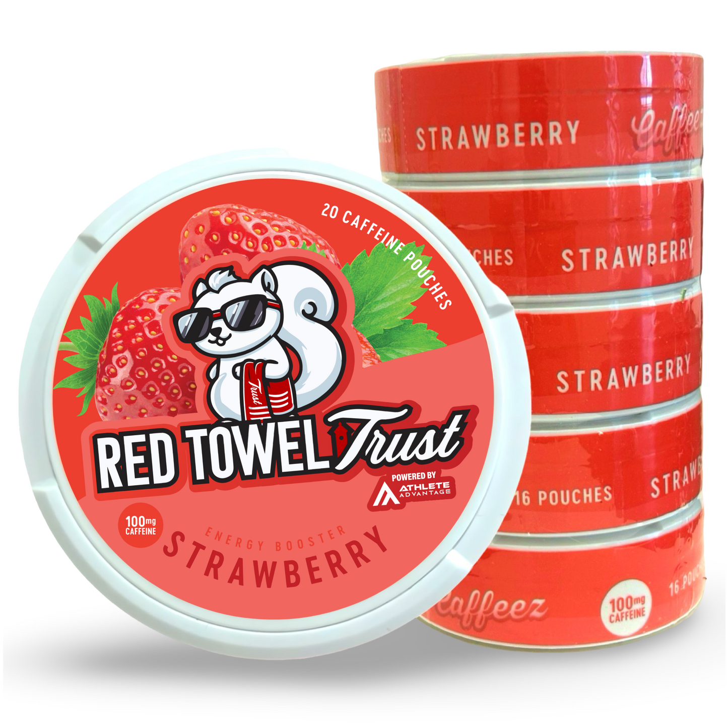 CAFFEEZ™ x The Red Towel Trust - Strawberry Energy Pouch Sleeve (5 cans)