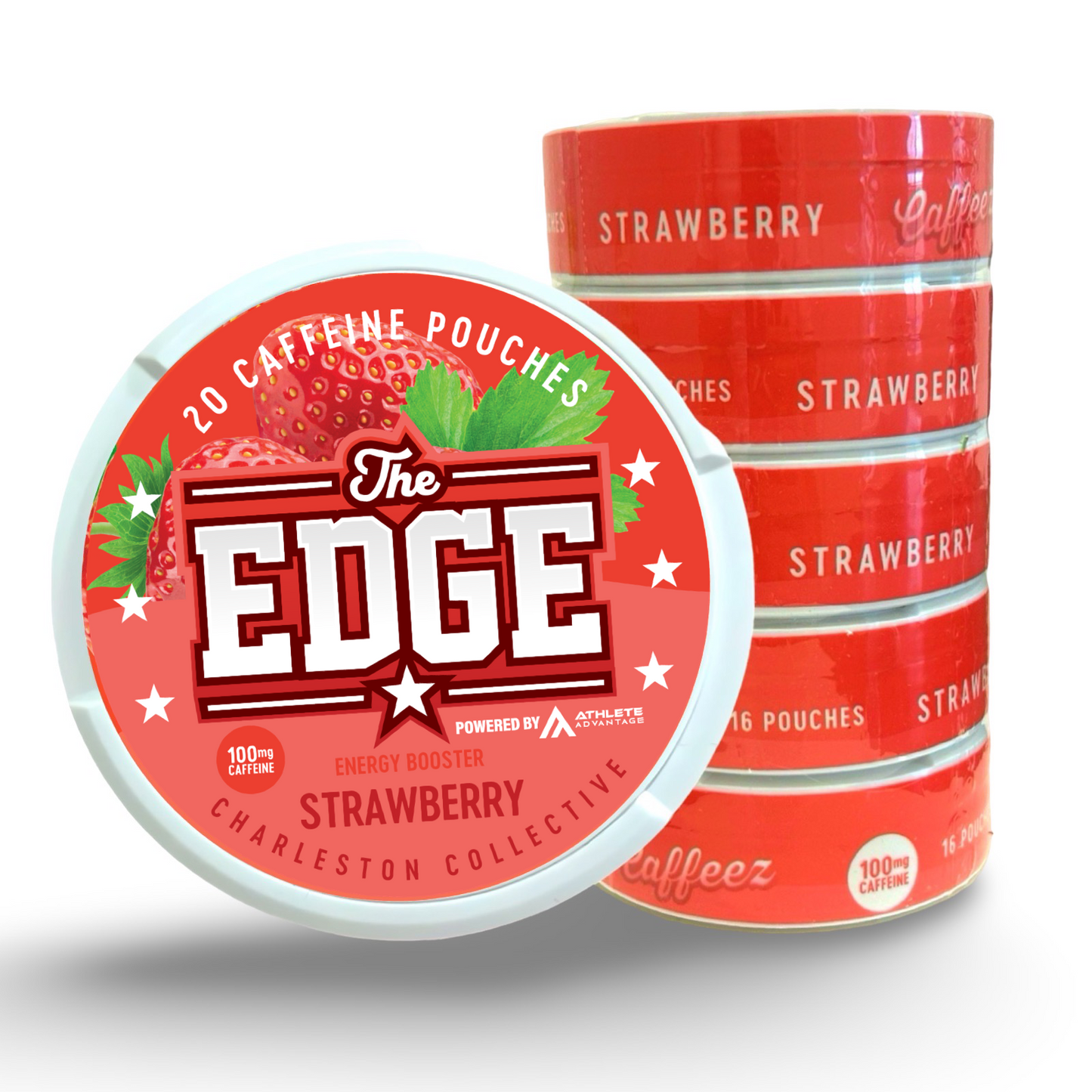 CAFFEEZ™ x The Edge Charleston Collective - Strawberry Energy Pouch Sleeve (5 cans)