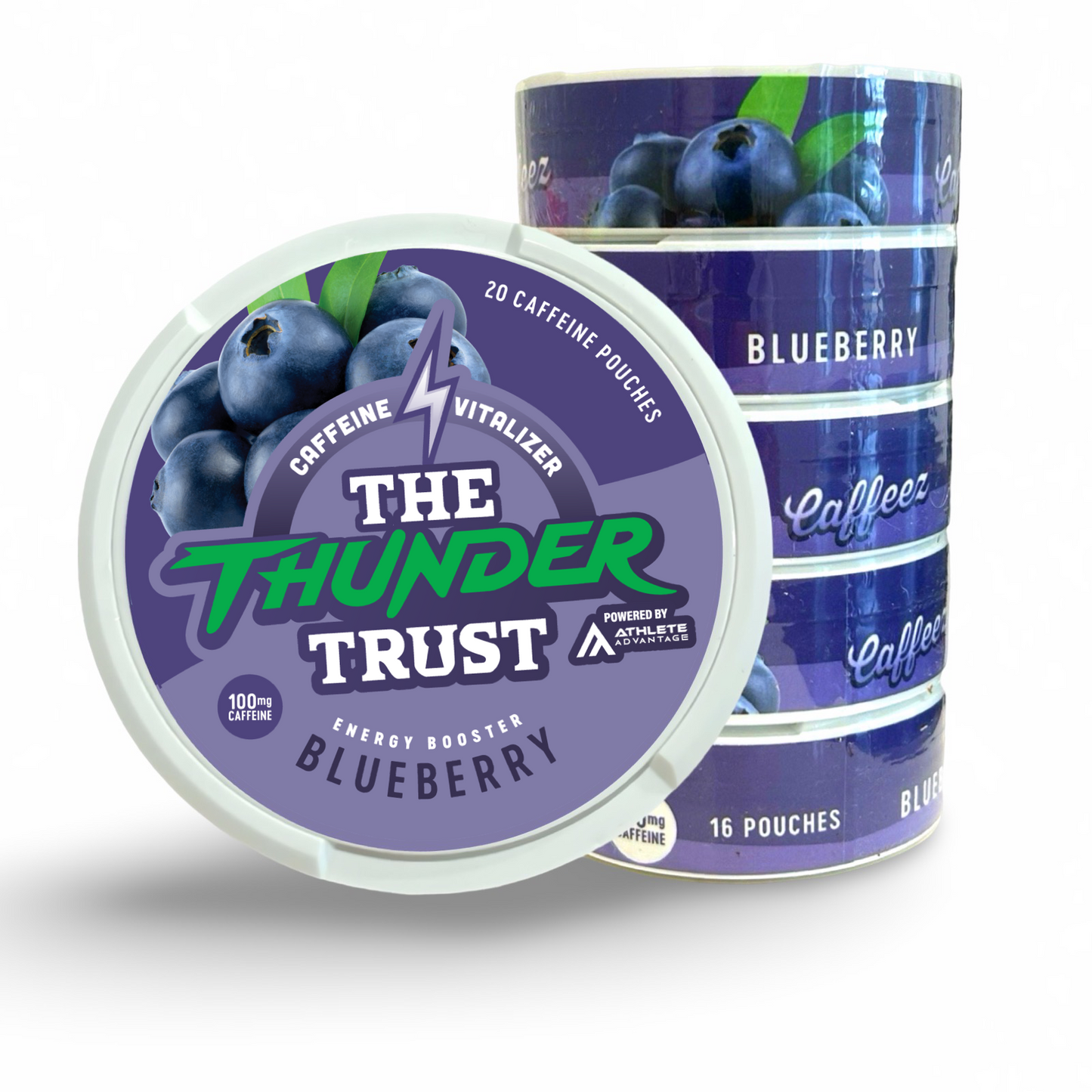 CAFFEEZ™ x The Thunder Trust - Blueberry Energy Pouch Sleeve (5 cans)