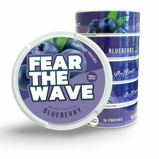 CAFFEEZ™ x Fear the Wave Collective - Blueberry Energy Pouch Sleeve (5 cans)