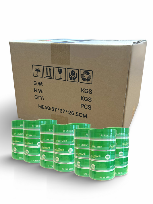 CAFFEEZ™ Wholesale Case – Spearmint (250 Cans)